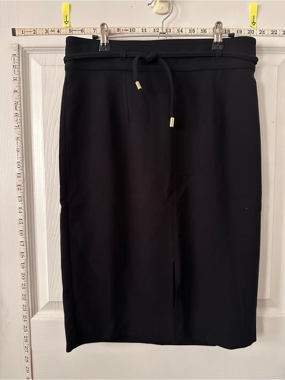 Ann Taylor Black Pencil Skirt with Drawstring Waist